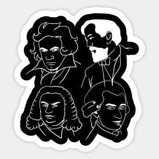 Four Composers Sticker